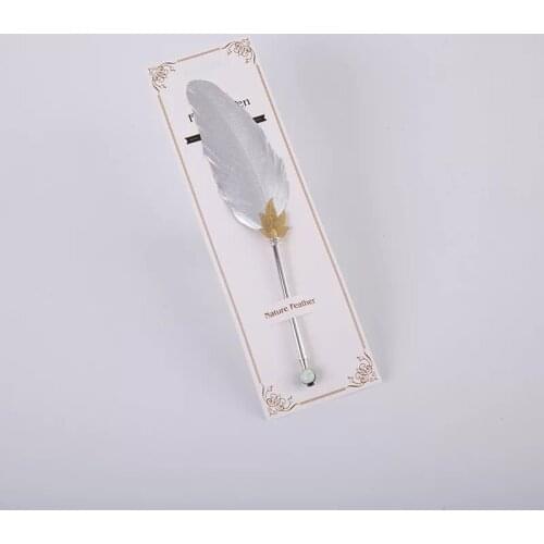 100pcs lot Creative Feather Ballpoint pen student gifts Company promotional Birthday return gift Wedding Anniversary souvenirs