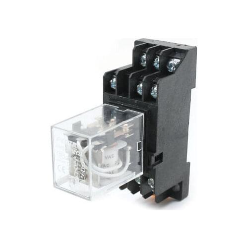 35mm DIN Rail Mount 11 Pin 3PDT 3NO 3NC Coil Power Relay AC24V HH53P