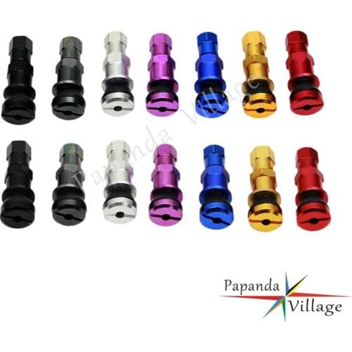 4 Pcs Aluminum Car Tire Valves Auto Van Truck Motorcycle Car 11.3mm Tubeless Rims Wheel Dust Caps Tire Valve Stems