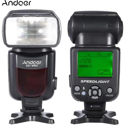 Andoer AD-960II Universal LCD Display On-camera Speedlite Flash GN54 for Nikon Canon Pentax DSLR Camera
