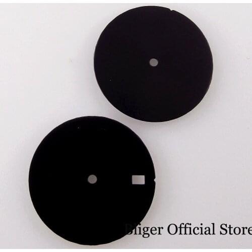 Black Non-Index Watch Dial 29mm fit NH35A MIYOTA 8215 ETA 2836 Movement Date WIndow Sterile Face