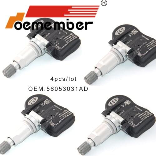 OEMEMBER 4pcs Car Tire Pressure Sensor 56053031AD TPMS Monitoring System 56029527AA For Chrysler Sebring Dodge Jeep 433Mhz