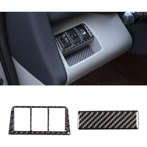 For Toyota Rav4 RAV 4 2006 2007 2008 2009 2010 2011 2012 Carbon Fiber Car Interior Headlight Switch Button Cover Trim