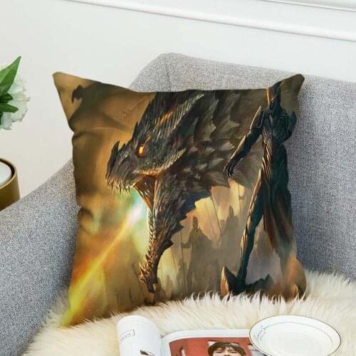 Double-sided Print 3 Dragon Cushion cover Pillowcase Sofa Pillow Case Nordic Home Decorative Sofa Throw Pillows 45x45cm