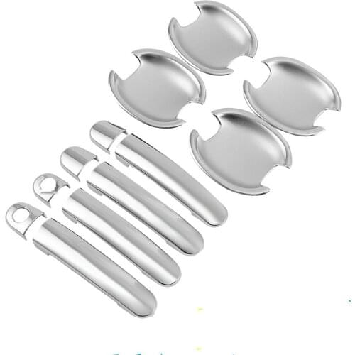 FUNDUOO For VW Passat B5 B5.5 1998 - 2005 VW Polo 2003 - 2009 New Chrome Door Handle + Cup Bowl Cover trim 2 Keyholes