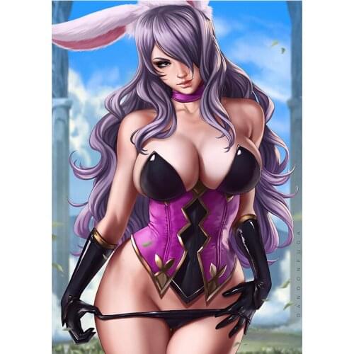 Sexy Purple Bunny Girl Camilla Canvas Painting Custom Print Japanese Anime Movie Video Game Poster Wall Art Picture for Bedroom