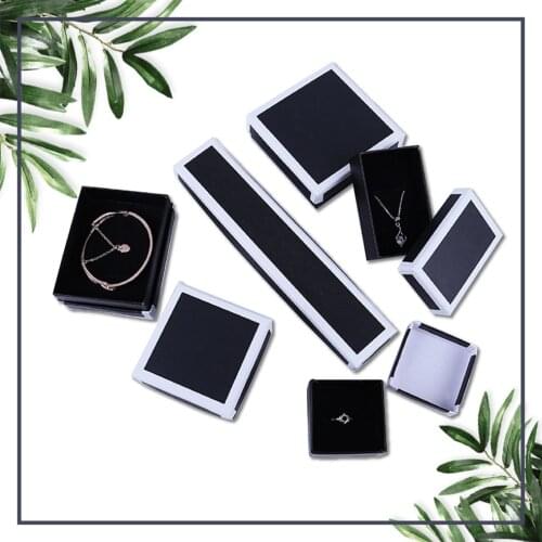 12 PCS/Lot Cardboard Jewelry Set Gift Box Ring Necklace Bracelets Earring Gift Packaging Boxes With Sponge Jewellry Box