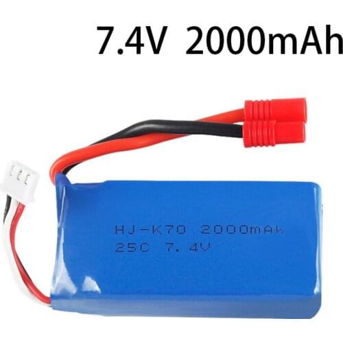 7.4V 2000mAh Rechargeable Li-ion Lithium Battery for KaiDeng K70C K70 RC Drone Quadcopter Battery