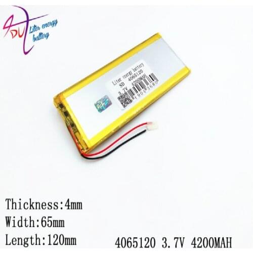 Liter energy battery 4065120 3.7V 4200MAH smart home MP3 speakers Li-ion for dvr,GPS,mp3,mp4,cell phone,speak