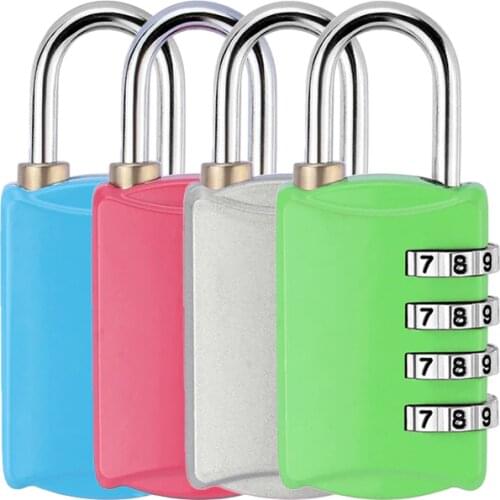 Mini Dial Digit Number Code Lock 4 Dial Travel Padlock Password Lock For Luggage Suitcase Baggage Toolbox Gym Locker Metal Code