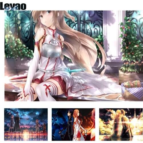 Sword Art Online Japanese Anime Home Decor DIY 5D Diamond Painting Diamond Mosaic Diamond Embroidery Home Decor Cross Stitch Kit
