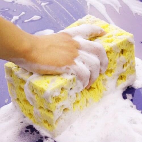New Large Car Wash Sponge Cleaning Honeycomb Yellow Thick Sponge Block Auto Wash Tools Absorbent Car Supplie Accessories