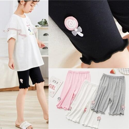 New Baby Girls Bottoms Leggings Modal Spring Summer Knee Length Pants Kids Pants Fashion High Waist Trousers Childrens Pant