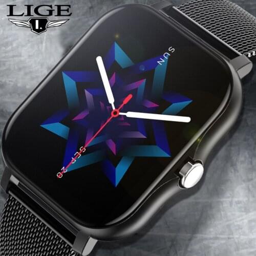 New Ladies smart watch 1.69 full screen touch male multifunctional sports heart rate monitoring waterproof smart watch female