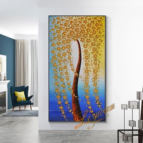 Hand Painted 3D Knife Tree Painting Modern Abstract Paintings Oil Painting On Canvas Home Decoration Luxury For Home Decor