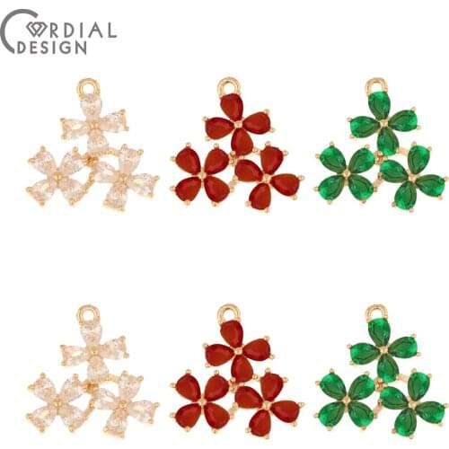 Cordial Design 30Pcs 18*18MM Jewelry Findings & Components/CZ Charms For Earrings/Hand Made/DIY Pendant/Jewelry Accessories