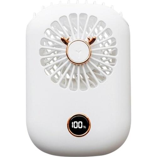 Q1JF Hand-free Neck Fan, Neck Fan, Portable USB Rechargeable Pocket Fan 1800mAh, 3 Wind Speeds, for Outdoor, Office, Travel