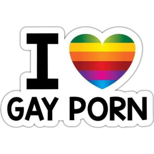 I Love Gay Porn Sex LGBT Lesbian Funny Car Bumper Vinyl Sticker Decal For Almost everywhere, cars, caravans, workplace, shop
