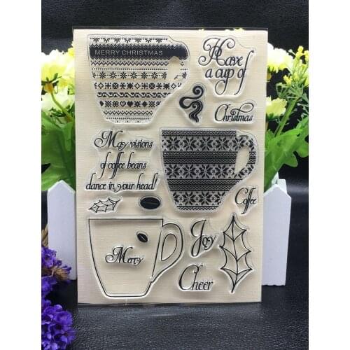 Teacup stamp Clear Stamp for Scrapbooking Transparent Silicone Rubber DIY Photo Album Decor A318