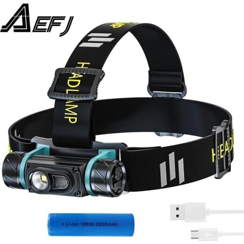 Ultra Bright H1 LED Headlamp USB Rechargeable Flashlight 1200 lumen IP68 Waterproof Head Lamp Torch for Outdoor Camping Running