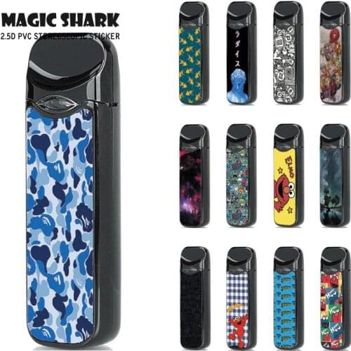Magic Shark PVC Bumpy Gold Fish Elmo Balloon Military Case Cover Sticker Film for Smok Nord