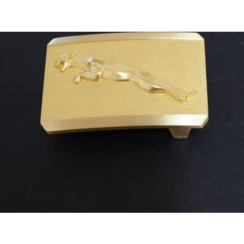 High Quality Brass leopard embossed belt buckle pure copper material