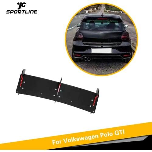 For Polo GTI Rear Lip Spoiler Trim Fins Shark Cover For Volkswagen VW Polo GTI 2015 2016 2017 2018 Bumper Protector