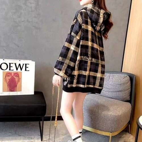 Plus velvet thickened midi large size warm sweater womens 2020 autumn and winter New Korean loose jacket