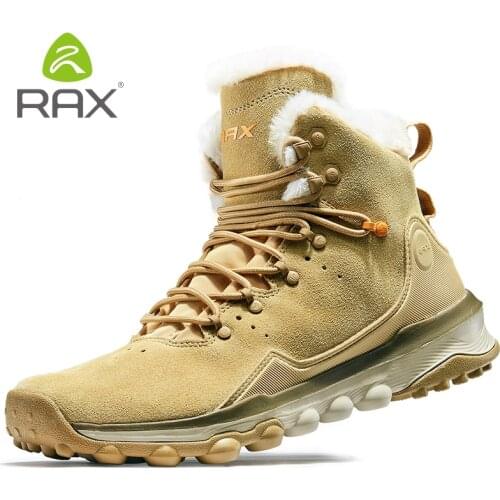 Rax Winter Fleece Warm Snow Boots Men Women Snowproof Hiking Boots Outdoor Sports Sneakers Mountain Shoes Trekking Walking Boots