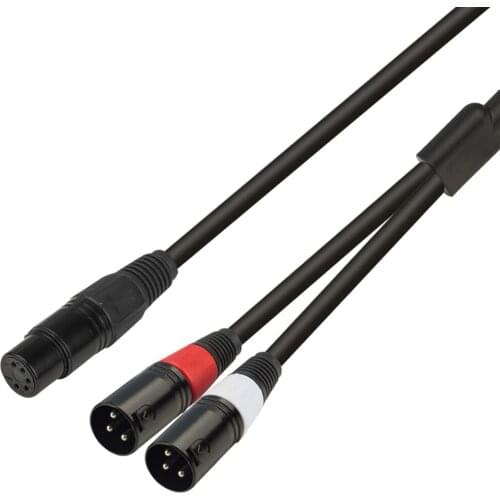 0.5M 5-hole XLR female to dual 3-pin male XLR One point two Conversion line