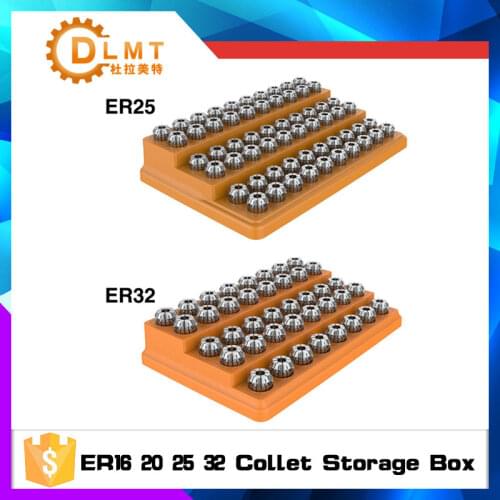 1PC Collet storage box ER11 ER16 ER20 ER25 ER32 Spring Collet Rigid Plastic Box CNC Machining Center For Milling Machine