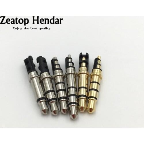 100Pcs 3.5mm 2 3 4 Pole Audio Jack DIY Connector 3.5mm Audio Plug Stereo Headset Dual Track Headphone 4mm
