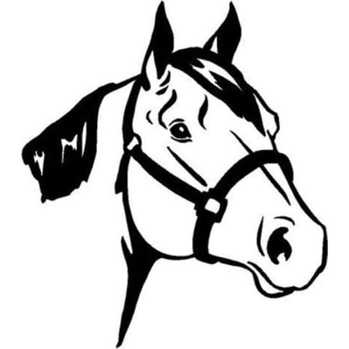 12.4*14CM Quarter Horse Head Car Styling Classic Partten Sticker Vinyl Car Body Decals Laptop Suitcase Helmet Skateboard Sticker