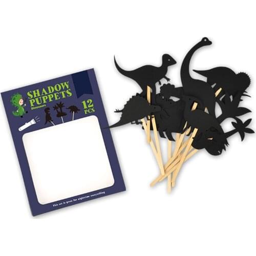 12 Pieces Children Shadow Puppets Educational Silhouette Game Interesting Shadow Picture Parent-child Interaction Cognition Game