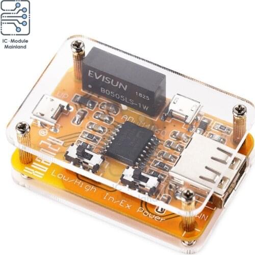 1500V ADuM4160 USB to USB Isolator Module Audio Noise Eliminator Industrial Isolator Digital Protection Module with Case