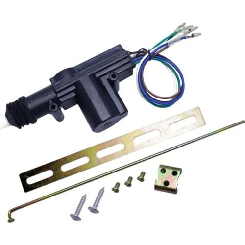 2/5 Wire Car Central Door Lock Actuator Single Gun Type Central Auto Locking System Motor with Install Metal Kit