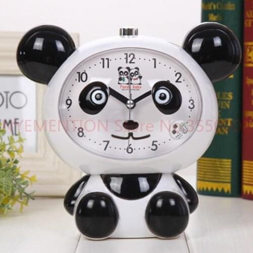 20 pieces Cute cartoon panda shape alarm clock Mute children lazy student talking alarm clock children gift