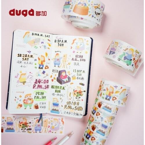 5M Kawaii Travel Life Masking Paper Decorative Washi Tape Crafts and Japanese Scrapbooking Sticker School Stationery Supplies