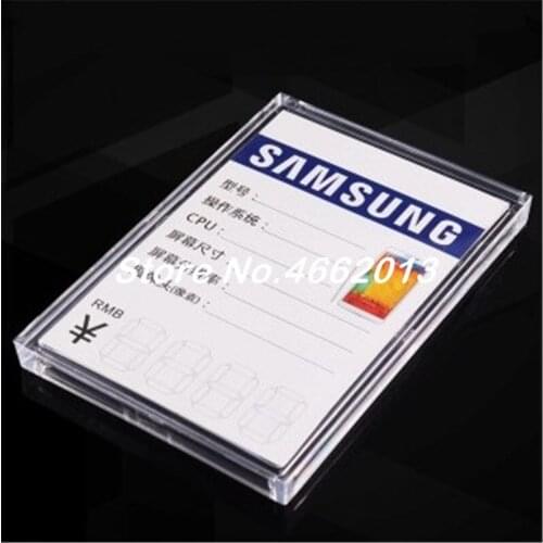 6pcs acrylic acrylic Price Label Display Stands Tag Sign Display Holders Phone Advertising Stand For Samsung Phone Store