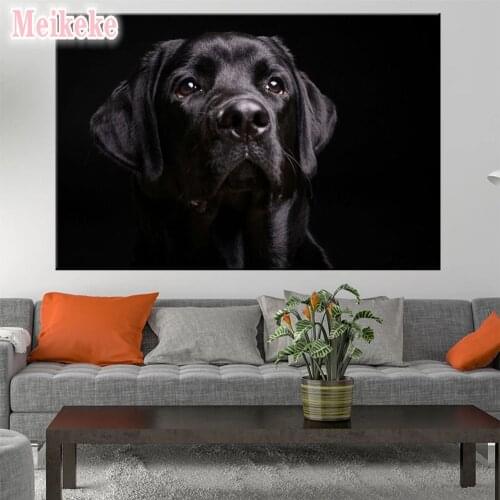 Diamond Embroidery Black labrador dog 5D DIY Diamond Painting rhinestone Diamond Mosaic needlework Cross Stitch Animal dog decor