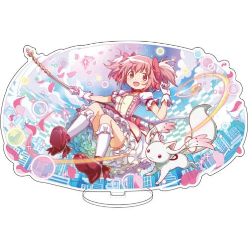 Anime Puella Magi Madoka Magica Kaname Madoka Cartoon Stand Figure Model Plate Acrylic Double Sided Desk Decor Ornaments Gifts