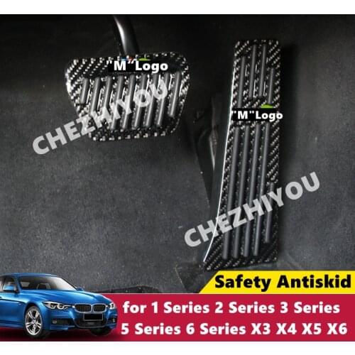 Car Accelerate Brake Pedal Real Carbon Fiber For BMW 1 3 4 5 6 7 Series E90 E91 E84 E60 F10 F20 F30 F31 F32 F33 F34 F36 F07 LHD