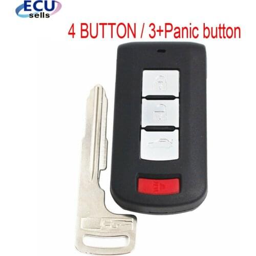 Smart Remote Key Shell Case Fob 3+1 Button for Mitsubishi Lancer Outlander