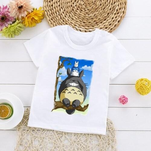 2-14 Years Children Totoro Print Funny Baby T shirt Unisex Kids Tshirt Boys Girls Cartoon Short Sleeve Summer Fashion Tops Tee