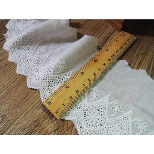 Cotton Embroidery, Lace Lace, Garment Accessories, Cloth, DIY Clothing, Skirt Decoration, White Cotton, Wide 10CM 116
