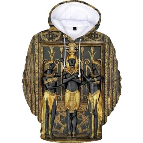 Kids Hoodie Ancient Black Egyptian Art 3D Hoodie Sweatshirts Boy/girl Casual Pullover Ancient Egypt Harajuku Street Kids Clothes