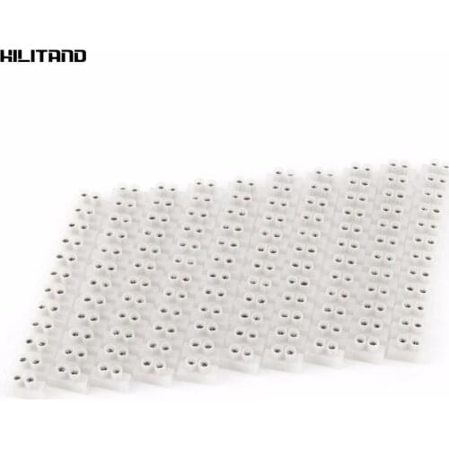 10pcs 360V 10A Terminal Blocks Dual Row Screw Terminals Electric Barrier 12-terminal Strip Block