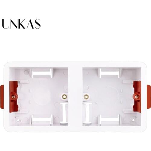 UNKAS 86 Type 2 Gang 172mm Dry Lining Mount Box For Gypsum Board Plasterboad Drywall 34mm Depth Wall Switch Socket Cassette