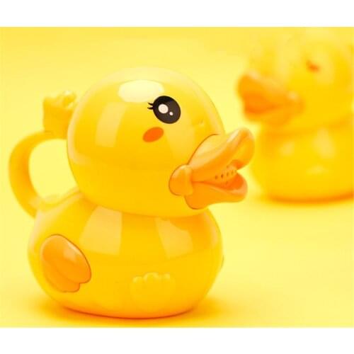 900C Cute Duck Watering Can Bath Toy Wash Hair For Baby Kid Beach Pool Shower