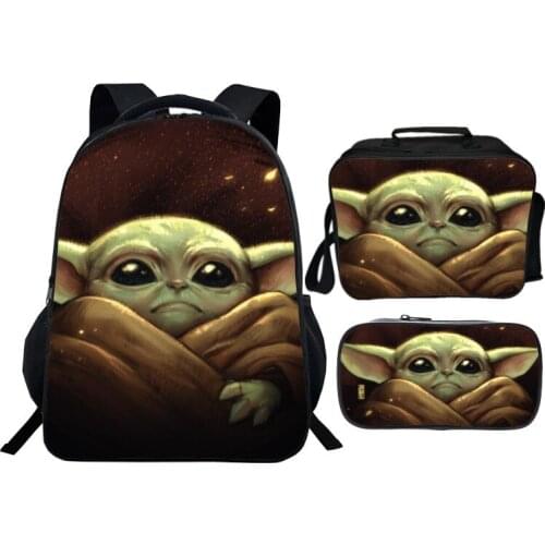 Mandalorian Baby Yoda Backpack Children Cartoon Backpacks Boys Girls SchoolBag Primary Kindergarten Daily Backpack Kids BookBag